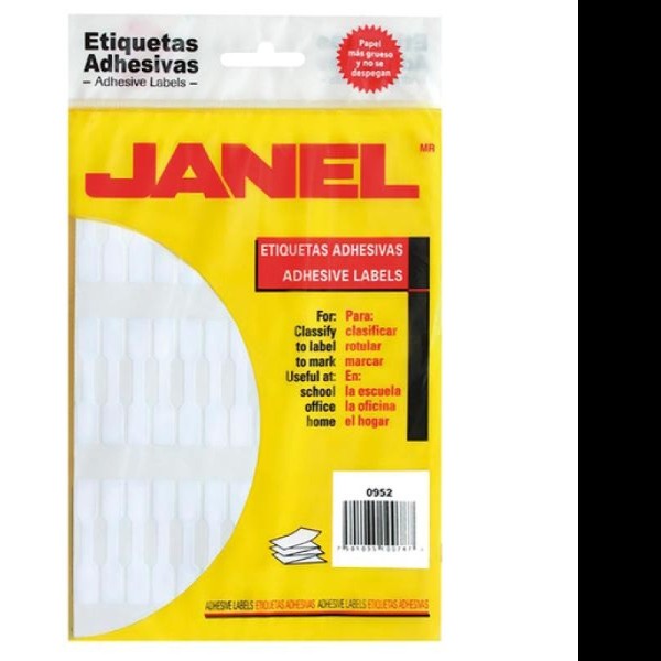 ETIQUETA ADH. BCA. JANEL 9X52 26 PAQ.C20H. E.20